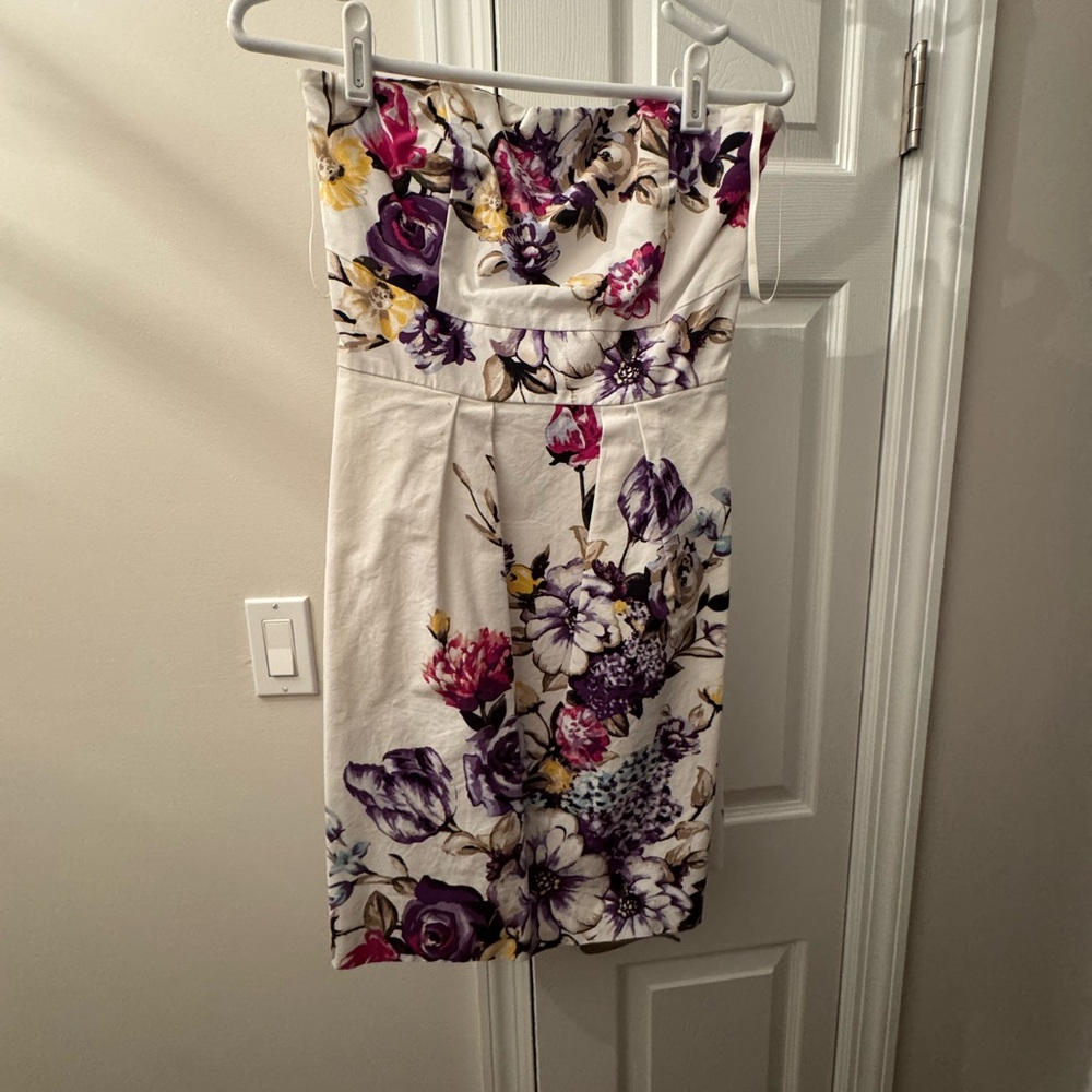 Floral Strapless Dress